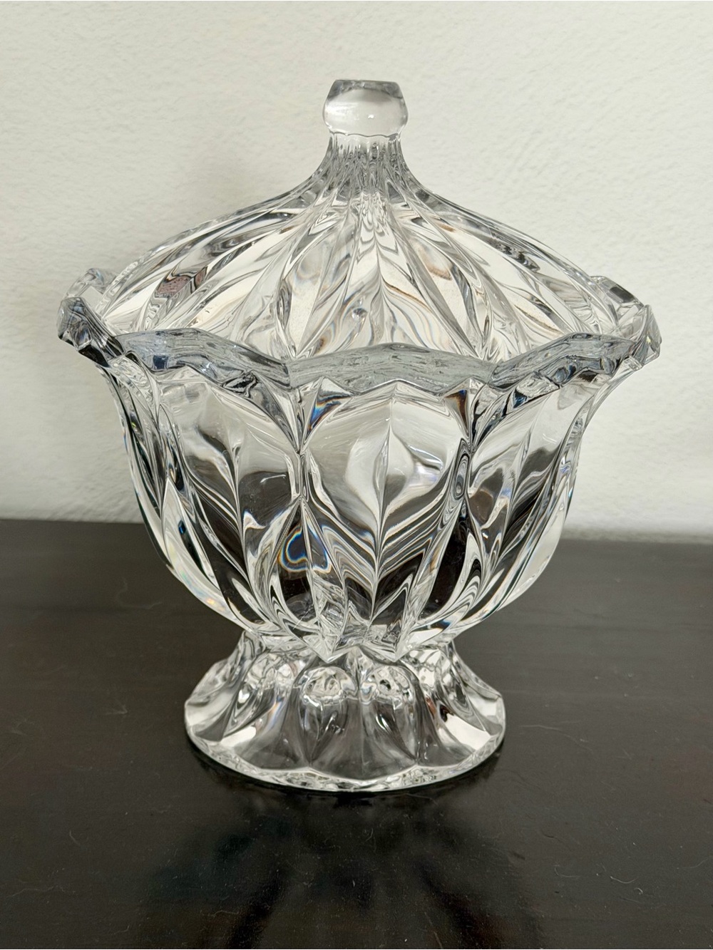 Vintage JG Durand crystal candy dish